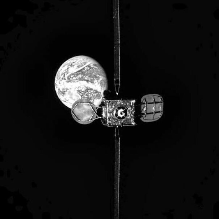 "Old TV Satellite In Space (Real Picture)"