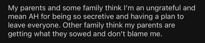 The people in OP's life had mixed reactions after hearing about her plans.