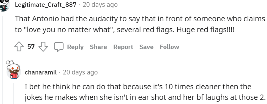 21. Several and huge red flags here