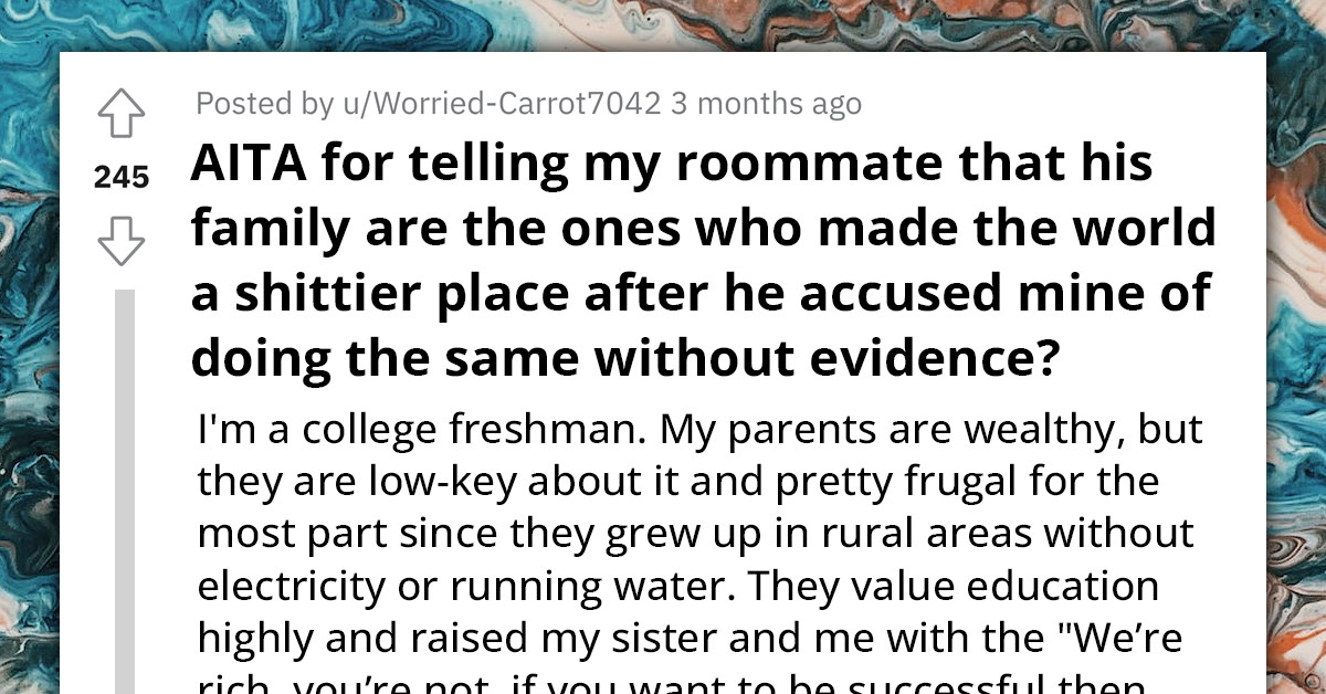 Affluent Redditor Abandons Shared Apartment Amidst Clash With Wealth-Hating Roommate Who Blames Rich People For Making The World A Terrible Place