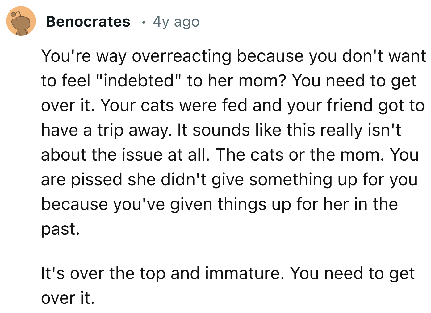 OP Should Stop Overreacting to This Situation