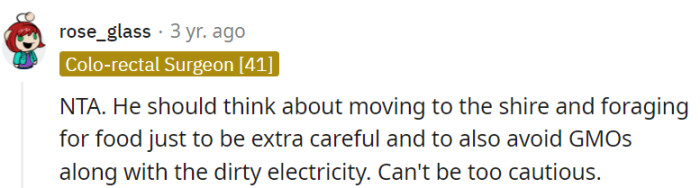 If he's that concerned about avoiding 