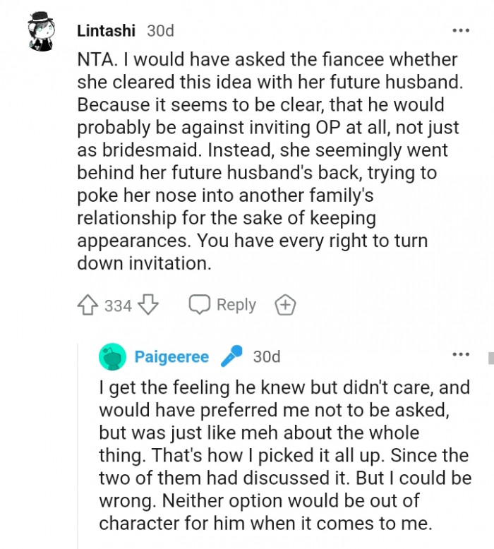 You have every right to turn down the invitation