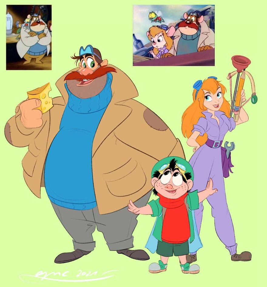 17. Monty and Zipper, Gadget, from Chip & Dale Rescue Rangers