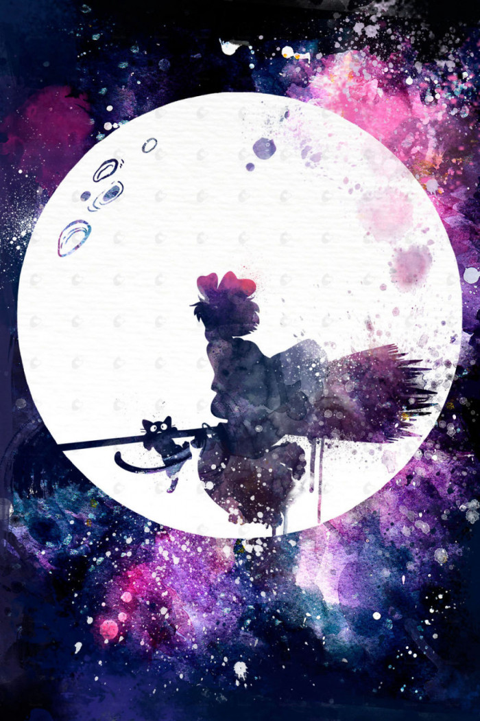 18. Kiki's Delivery Service Watercolor Painting By Penelope Love Prints