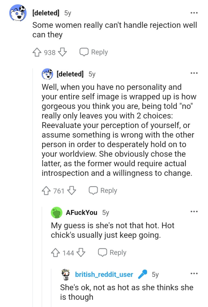 Reevaluating one's perception of themselves or assuming something is wrong with the other person