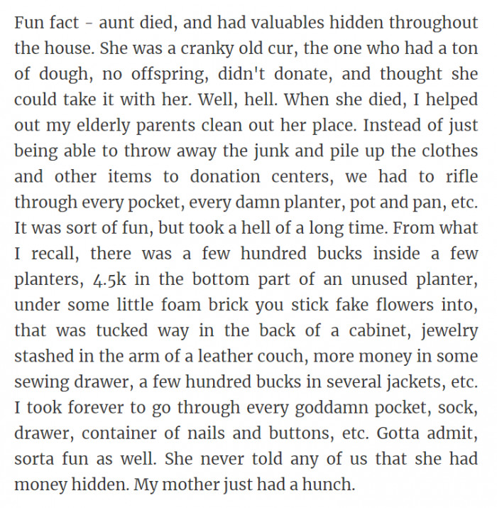 17. Get to know where your best hiding places are