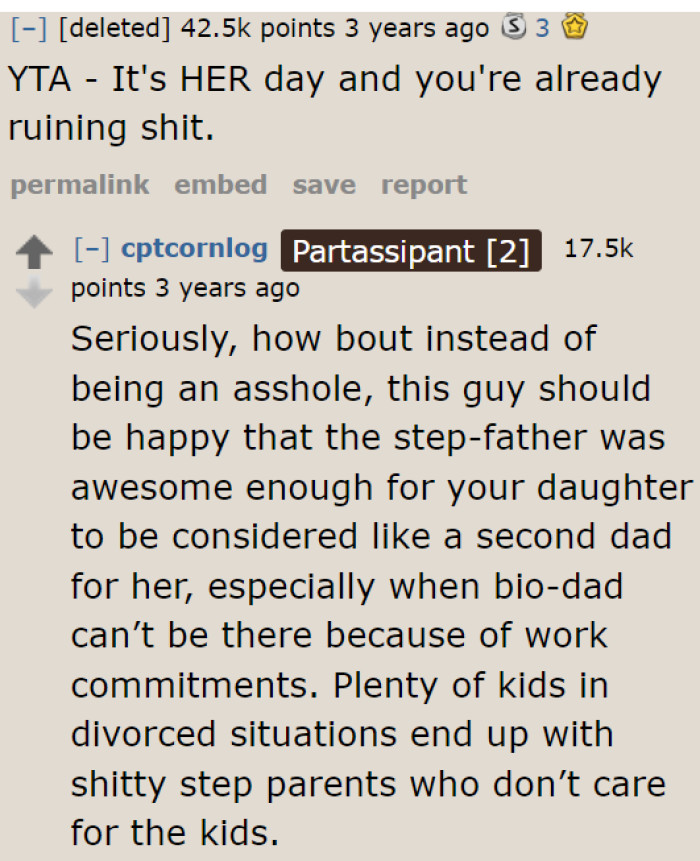 Redditors heavily criticized the OP for his selfishness.