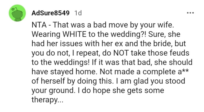 This Redditor is glad the OP stood his ground