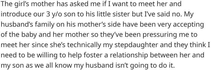 OP forced her husband to go through the process of establishing paternity.