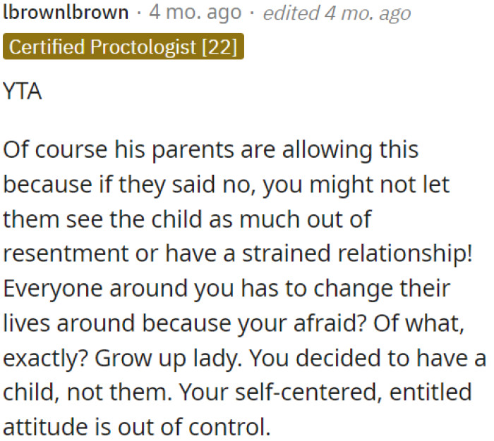 OP's attitude seems self-centered and entitled