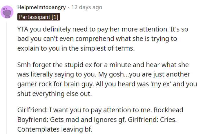 Just another gamer rock for brain guy. That about sums it up.