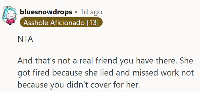 Turns out “friendship” doesn’t come with paid cover shifts.