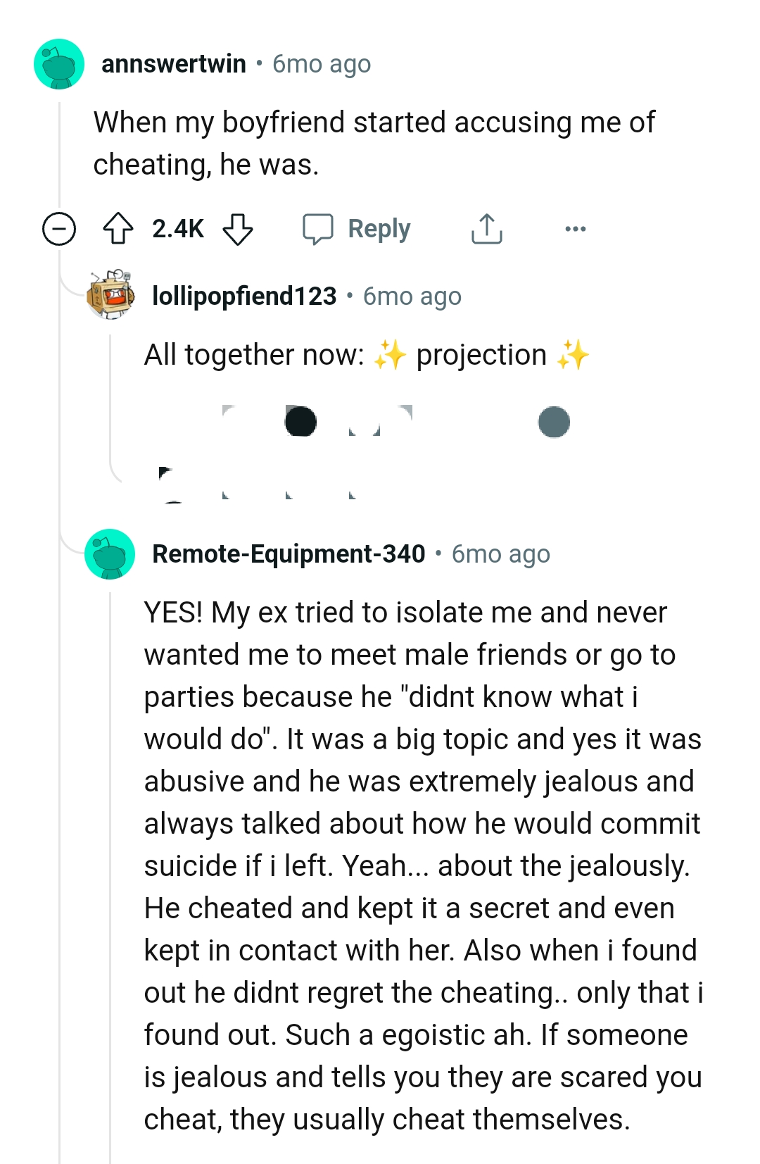 From a Redditor who got cheated on, and the guy kept it a secret and even kept in contact with her