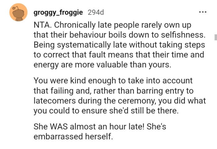 The OP was kind enough to take it into account