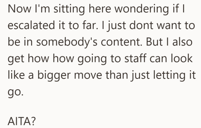 The final question sits in the gray area between asserting a boundary and wondering if it went too far.