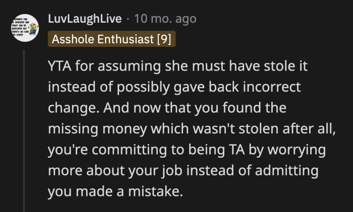 Didn't OP say she admired her co-workers for being blunt with each other? Now is the time to embody everything she learned from them.