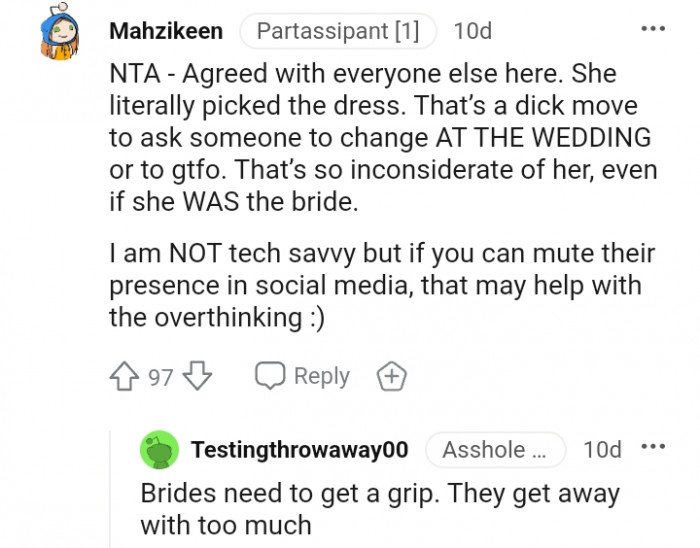 2. Brides need to get a grip