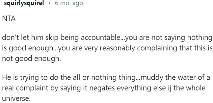 It's important to hold him accountable and express valid concerns