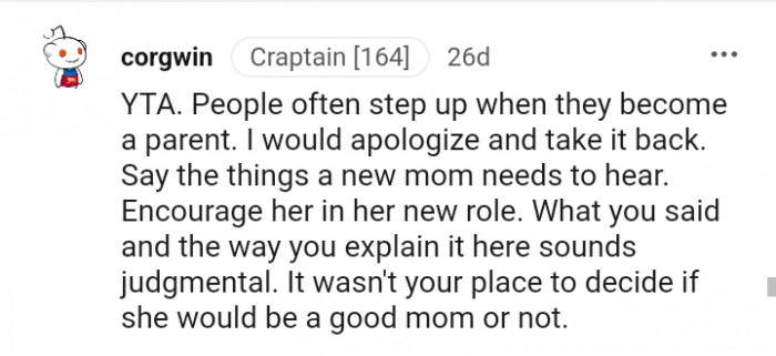 People often step up when they become parents