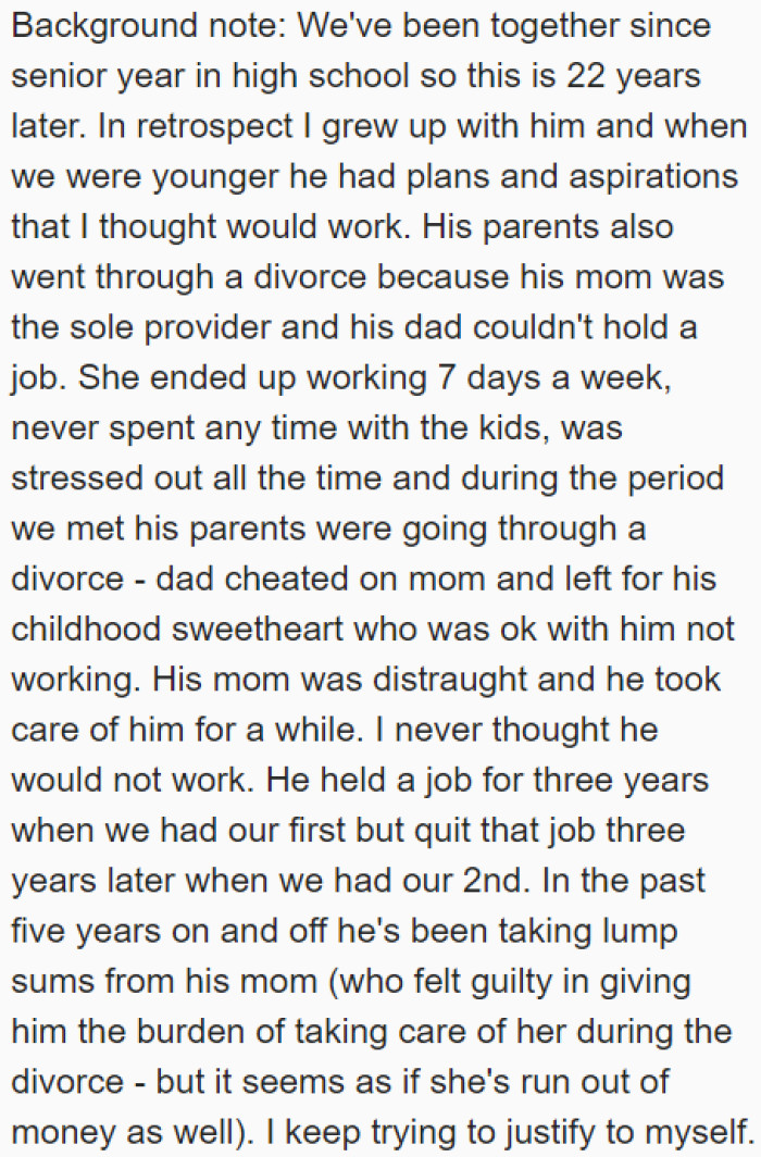 They were high school sweethearts and have been together for decades.