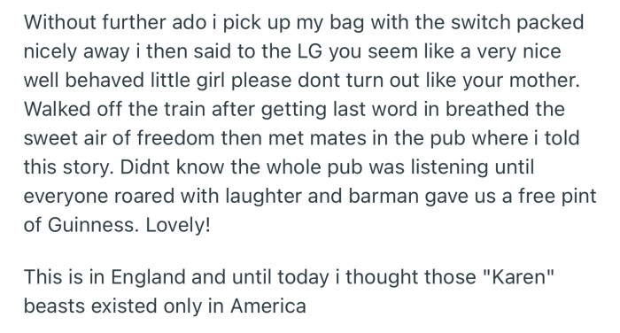 OP's final words to the little girl hit deep