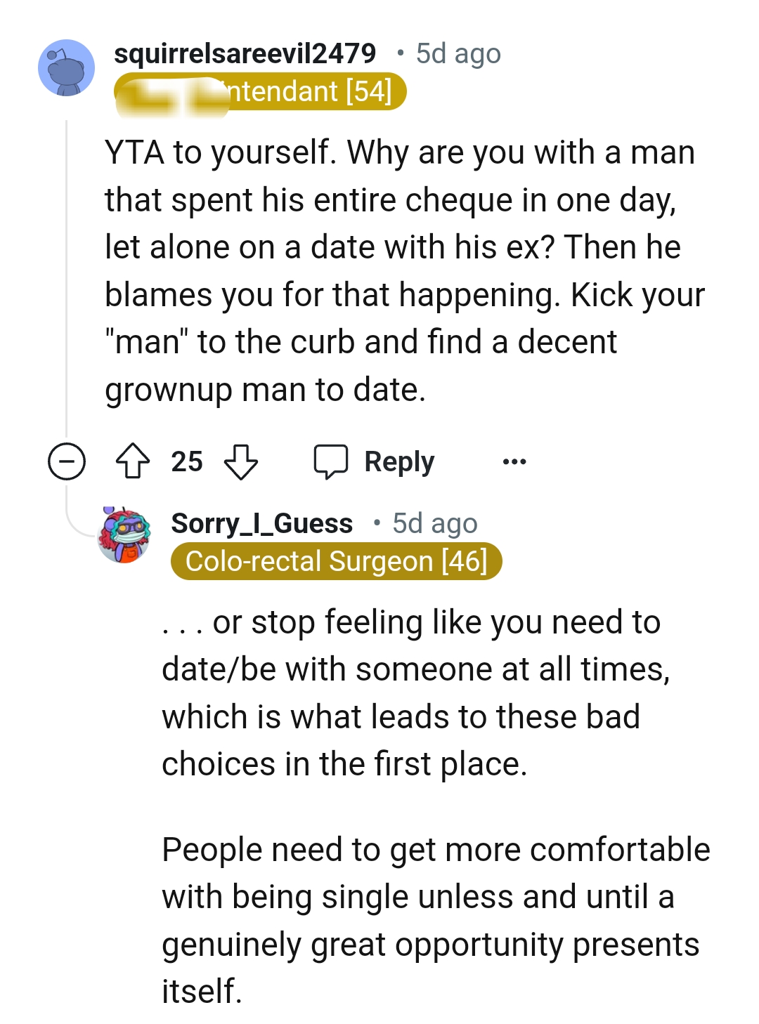 Kicking him to the curb