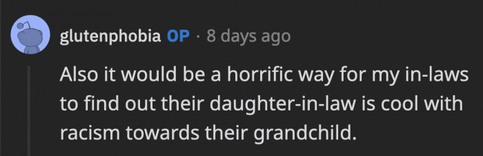 The grandparents would not like that at all.