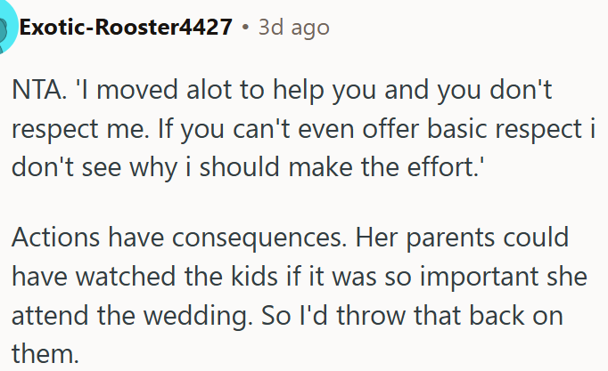 Actions have consequences.