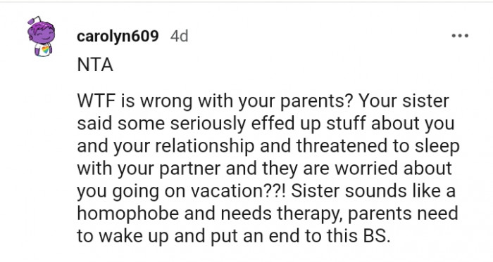 Your sister sounds like she needs therapy