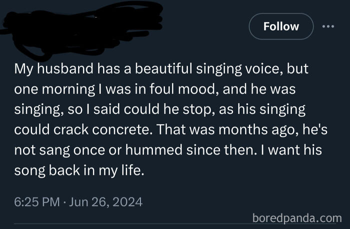 "Missing Your Husband's Singing For Months Because You Can't Say Sorry"