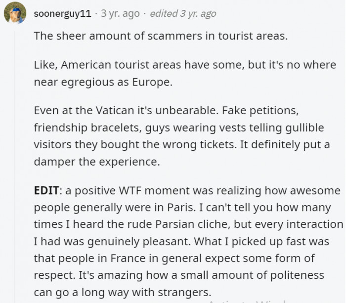 13. Sadly, scammers are the one downer in beautiful places in Europe