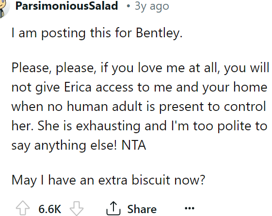 The dog doesn't deserve to be mistreated either.