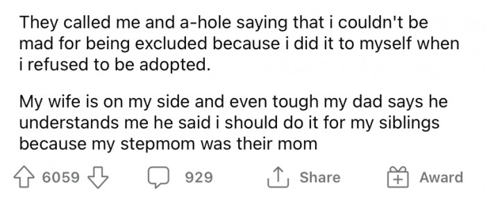 Understandably, the Redditor refused and his father is fine with that. But OP's siblings are upset with him.