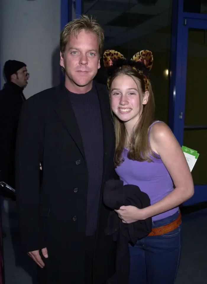 11. Kiefer Sutherland's daughter, Sarah Sutherland, back then: