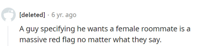 Requesting A Female Roommate: A Red Flag That's Hard To Ignore, No Matter The Excuse.