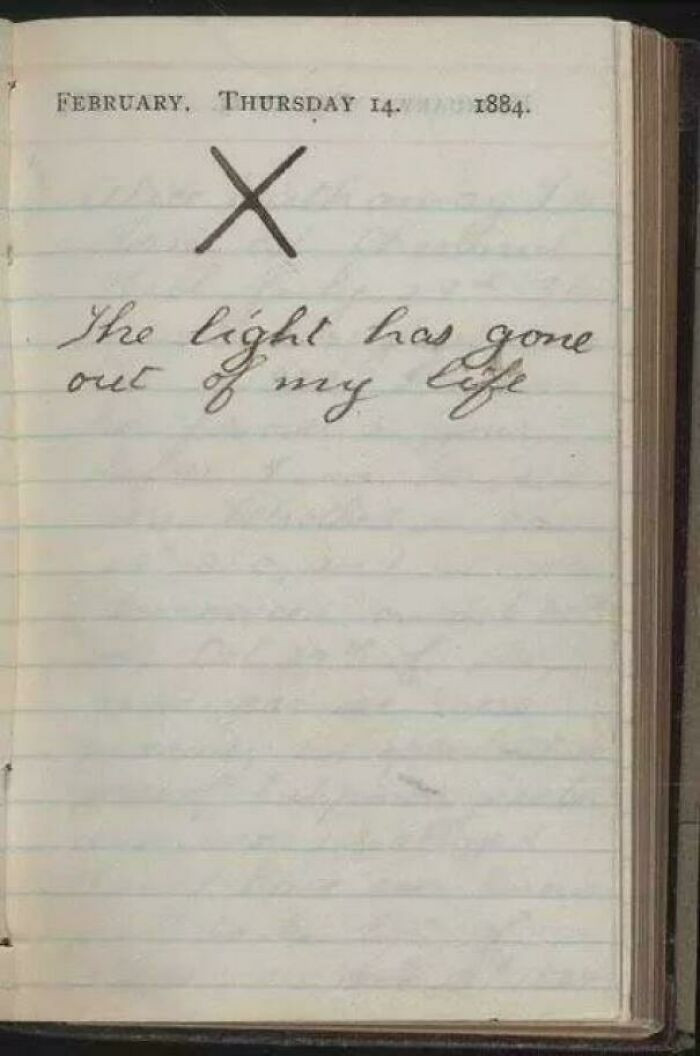 Theodore Roosevelt’s diary entry from the day he lost both his wife and his mother.