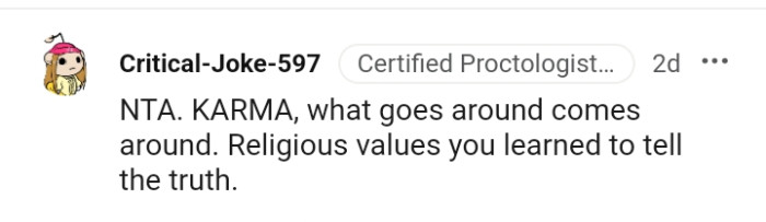 For this Redditor, it's all the handiwork of karma