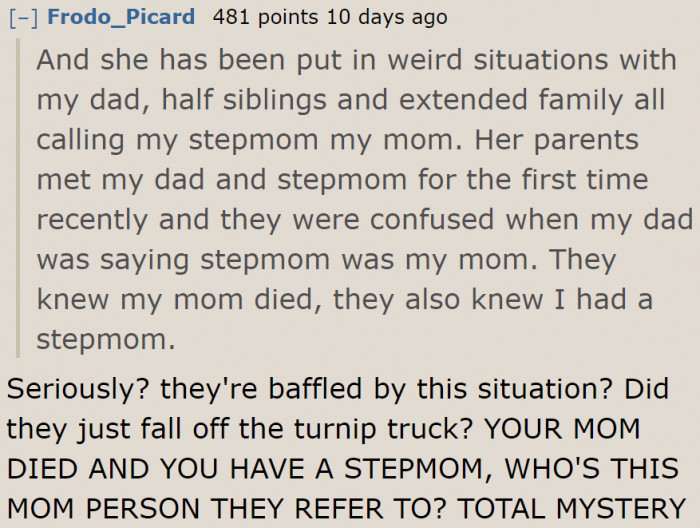 Even the redditors are confused about what's wrong with the family members' minds.