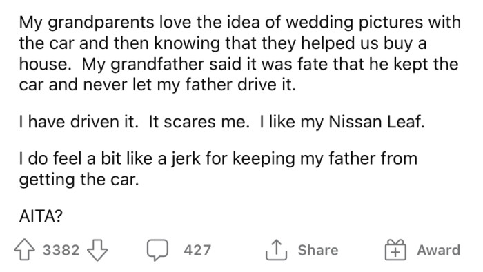 But now the OP is questioning if she's being the a**hole here.