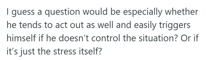 A fair question—sometimes it’s not the outing that’s hard, it’s losing control of it.