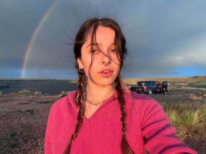 "Crazy Awesome Beautiful Campsite. Storm Came In And Made My Hair Stand Up"