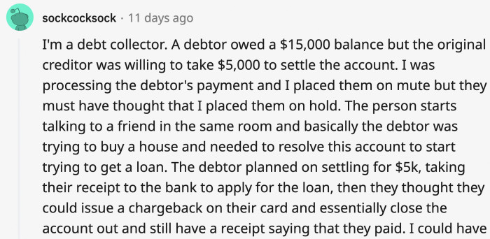 20. Just when he thought ...