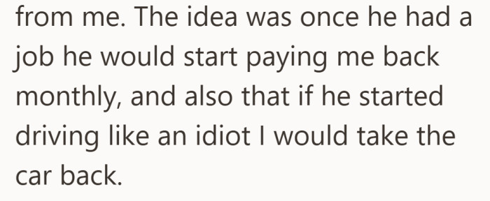 It wasn’t just about money, it was also about how the car was used.