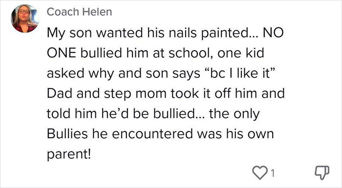His own parents were the bully