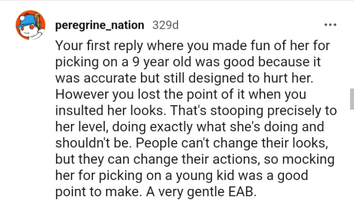 People can't change their looks but they can change their actions