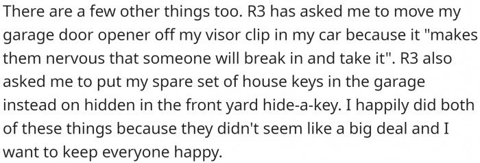 OP also mentions other safety-related issues that this roommate raised