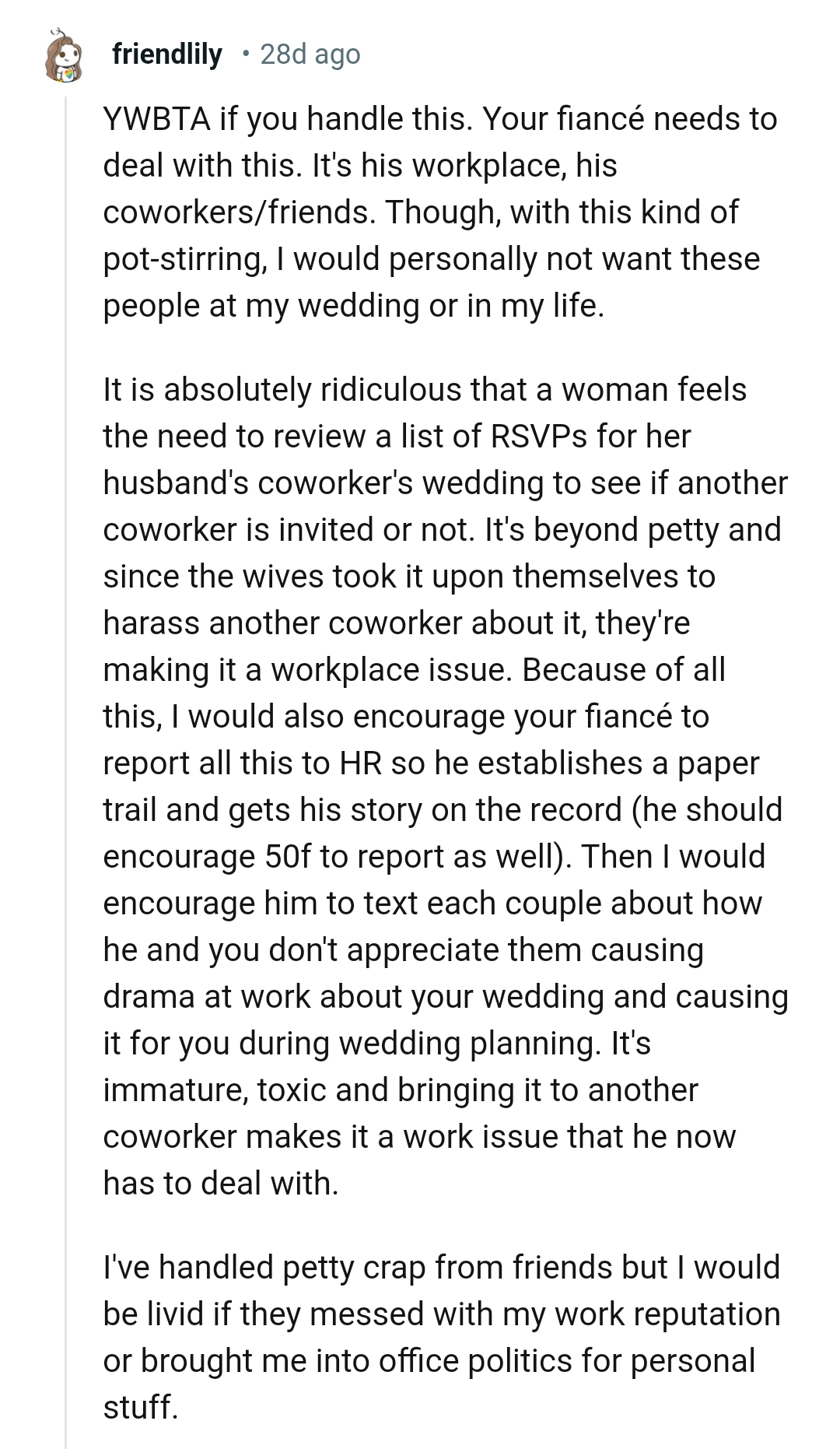 OP's Fiancé Needs to Deal with This