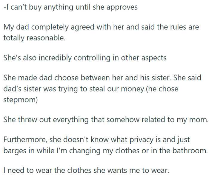 The teen's father fully supported these new 