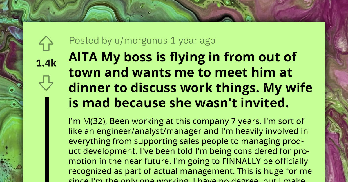 Redditor's Wife Accuses Him of Narcissism After She's Not Invited to His Work Dinner